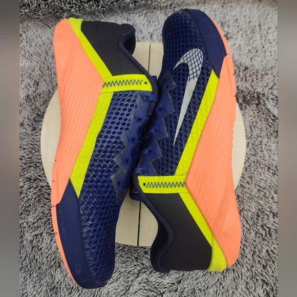 Nike Metcon 6 Royal Blue Coral Yellow Athletic Shoes Men's Size 13 - Picture 6 of 9